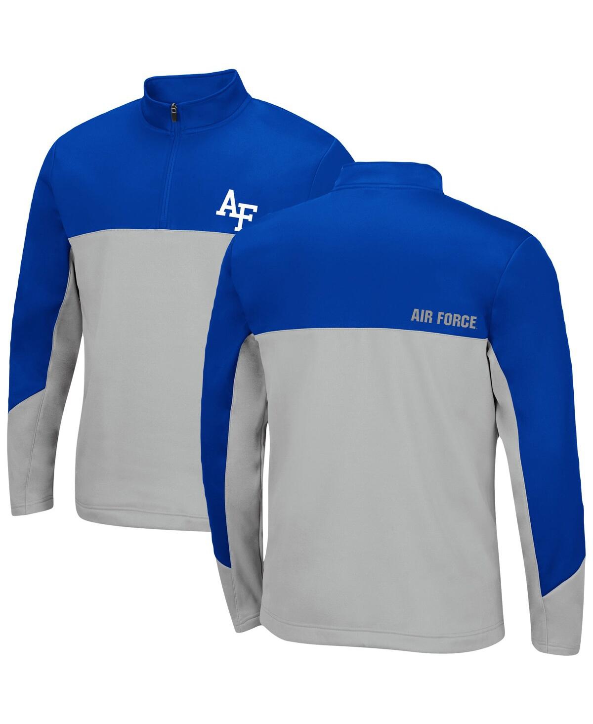 Men's Colosseum Gray Air Force Falcons Triple Dog Dare Quarter-Zip Jacket - Gray