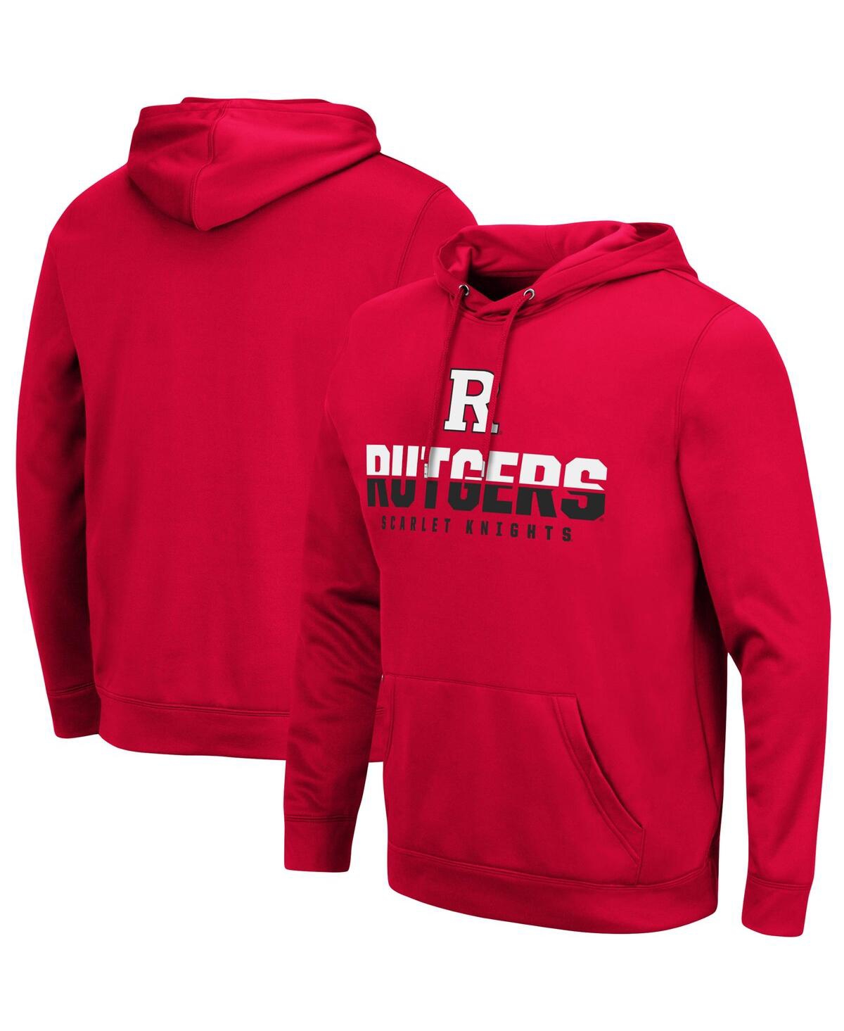 Colosseum Scarlet Rutgers Scarlet Knights Lantern Pullover Hoodie In Scarlet