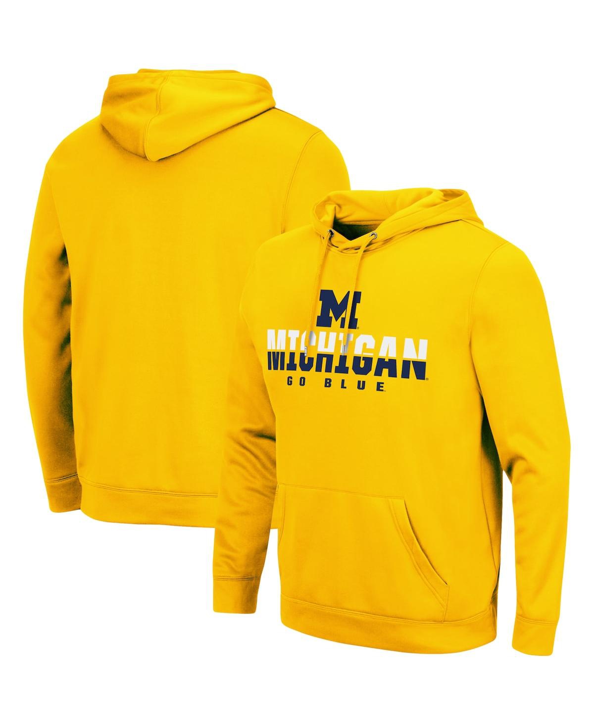 Colosseum Maize Michigan Wolverines Lantern Pullover Hoodie In Maize