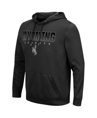 Men's Black Wyoming Cowboys Blackout 3.0 Pullover Hoodie