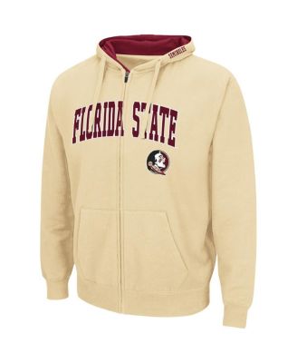 Men's Gold Florida State Seminoles Arch and Logo 3.0 Full-Zip Hoodie