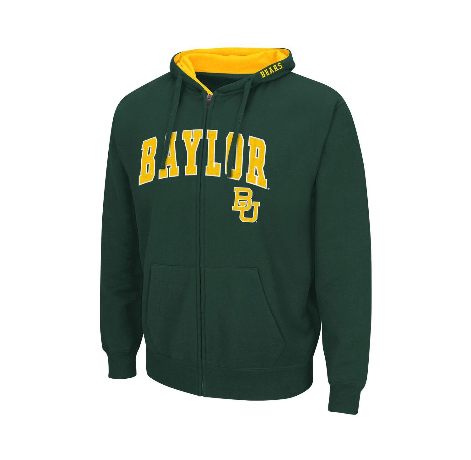 Men's Green Baylor Bears Arch and Logo 3.0 Full-Zip Hoodie