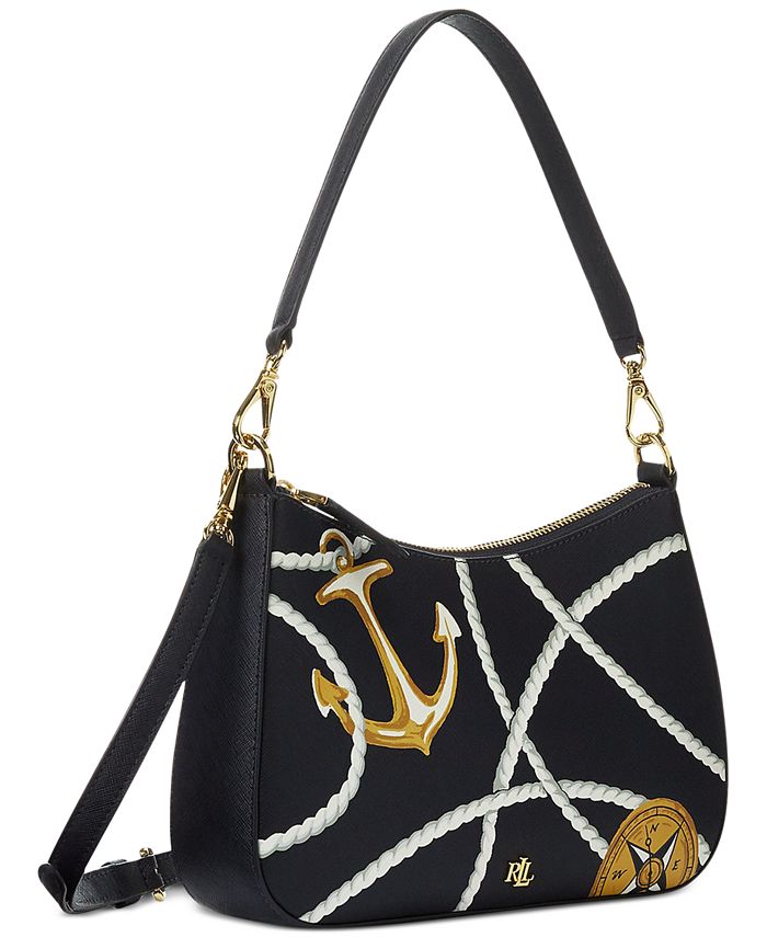 Lauren Ralph Lauren Crosshatch Leather Medium Danni Shoulder Bag Macy's