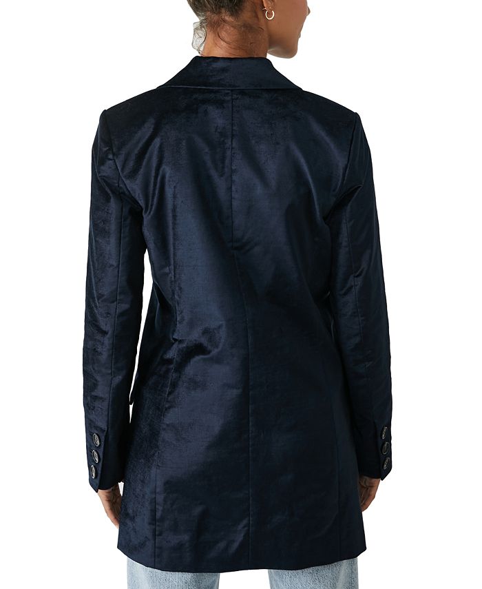 Free People Women's Cosmo Velvet DoubleBreasted Blazer Macy's