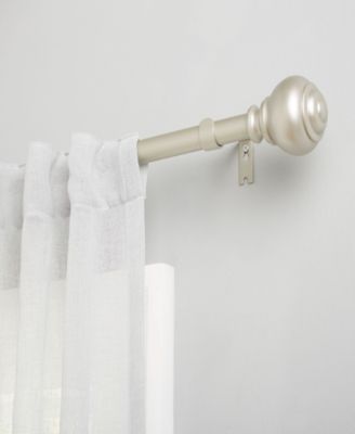 Markel 1" Adjustable Window Curtain Rod and Finial 22 Piece Set, 36"-72"