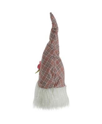 Plaid Spring Gnome Head Table Top D&eacute;cor, 20"