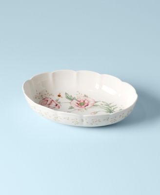 Butterfly Meadow Scalloped Oval Baker, 2 Qt.