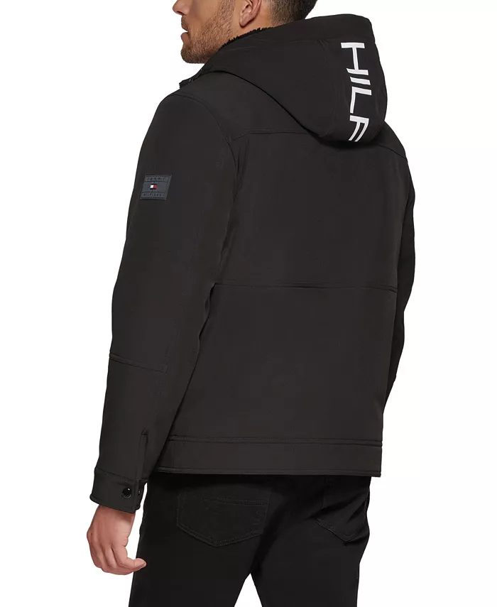 Men's Sherpa-Lined Softshell Hooded Jacket - thumbnail 2