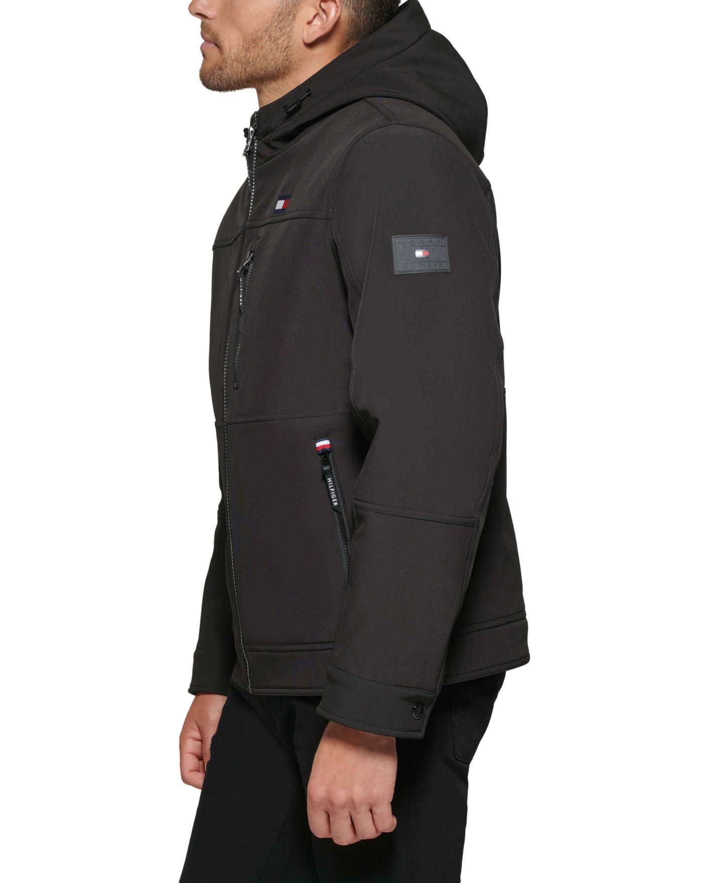 Мужская куртка Tommy Hilfiger Sherpa-Lined Softshell Hooded, цвет: Чёрный — фото 4