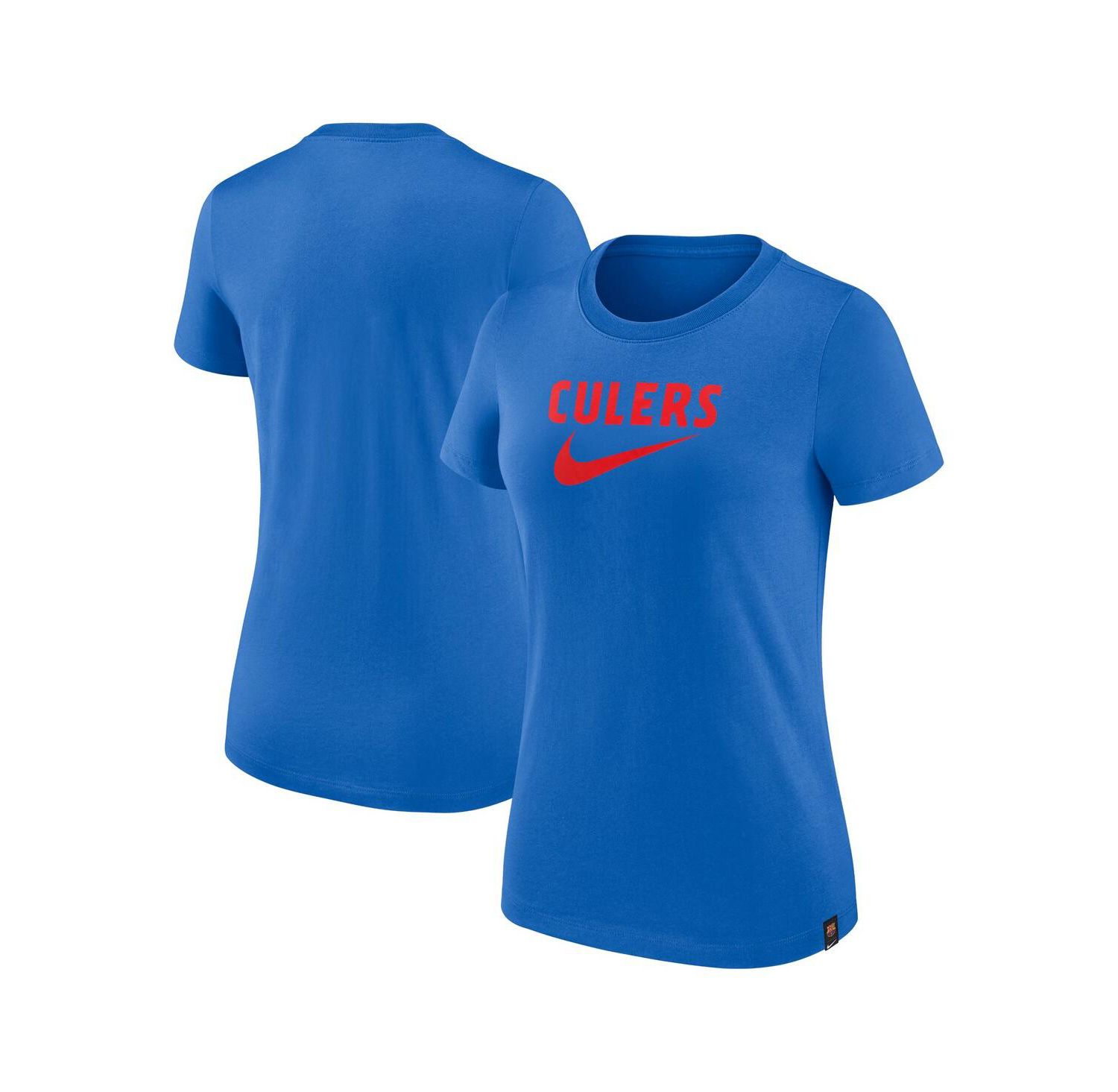 Women's Blue Barcelona Swoosh T-shirt