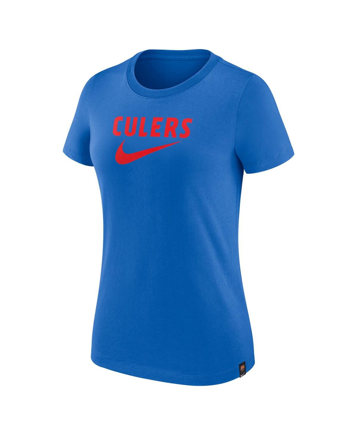 Nike Blue Barcelona Swoosh T-shirt In Blue