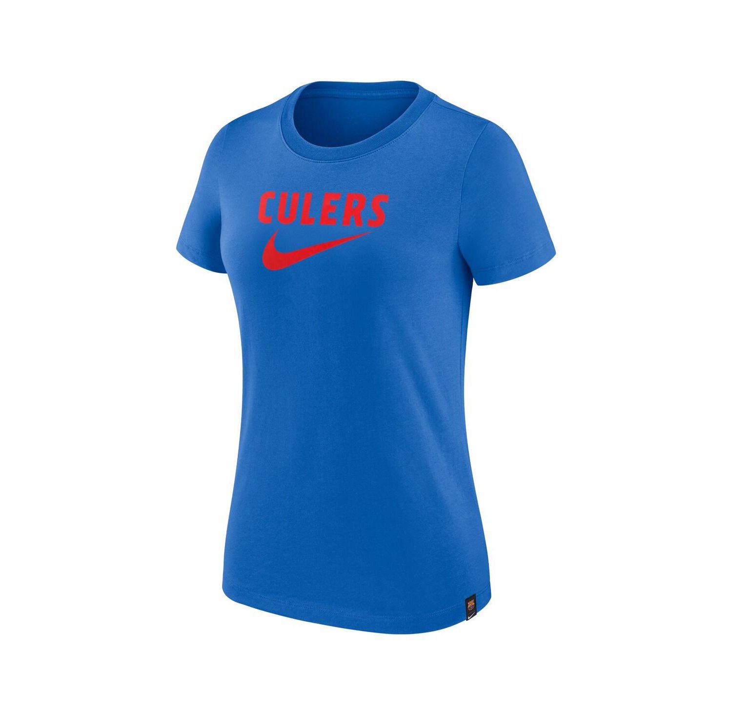 Women's Blue Barcelona Swoosh T-shirt
