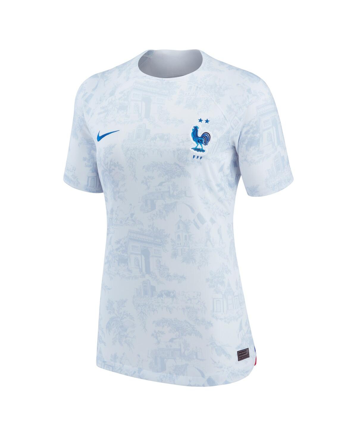Women's NikeFrance National Team 2022/23 Away Breathe Stadium Replica Blank Jersey - White