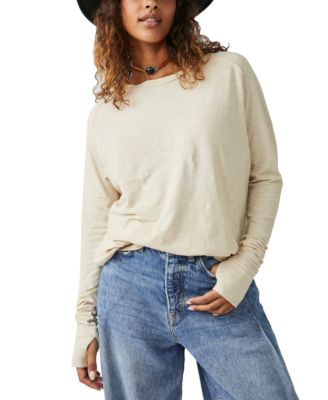 Free People Arden Solid Long-Sleeved T 