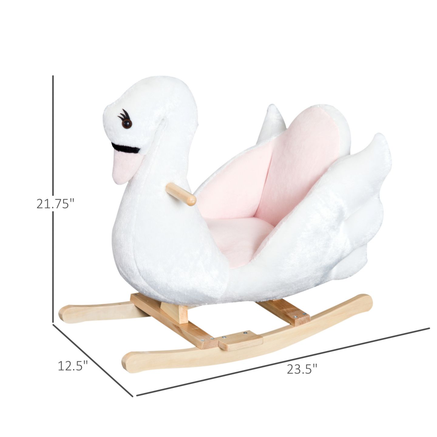 Детская мягкая игрушка Qaba Plush Rocking Horse with Realistic Horse Sounds, 88 lbs. Capacity, Ages 18-36 Months — фото 9