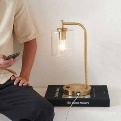 Elizabeth LED Table Lamp with Wireless Charging Pad and USB Port (16"), Bulb Included