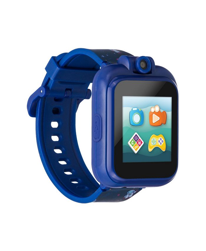 Playzoom Kids Spaceman Print Blue Silicone Strap Smart Watch with Headphone 42mm Set, 2 Piece