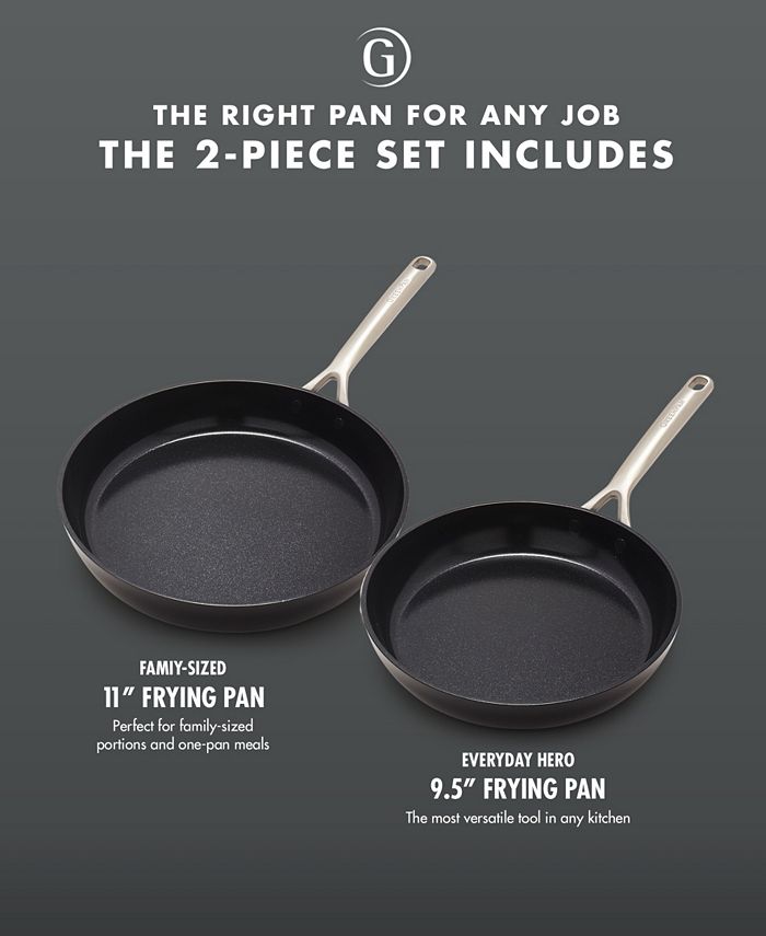 GreenPan Aluminum, Stainless Steel 2Piece Frying Pan Set Macy's