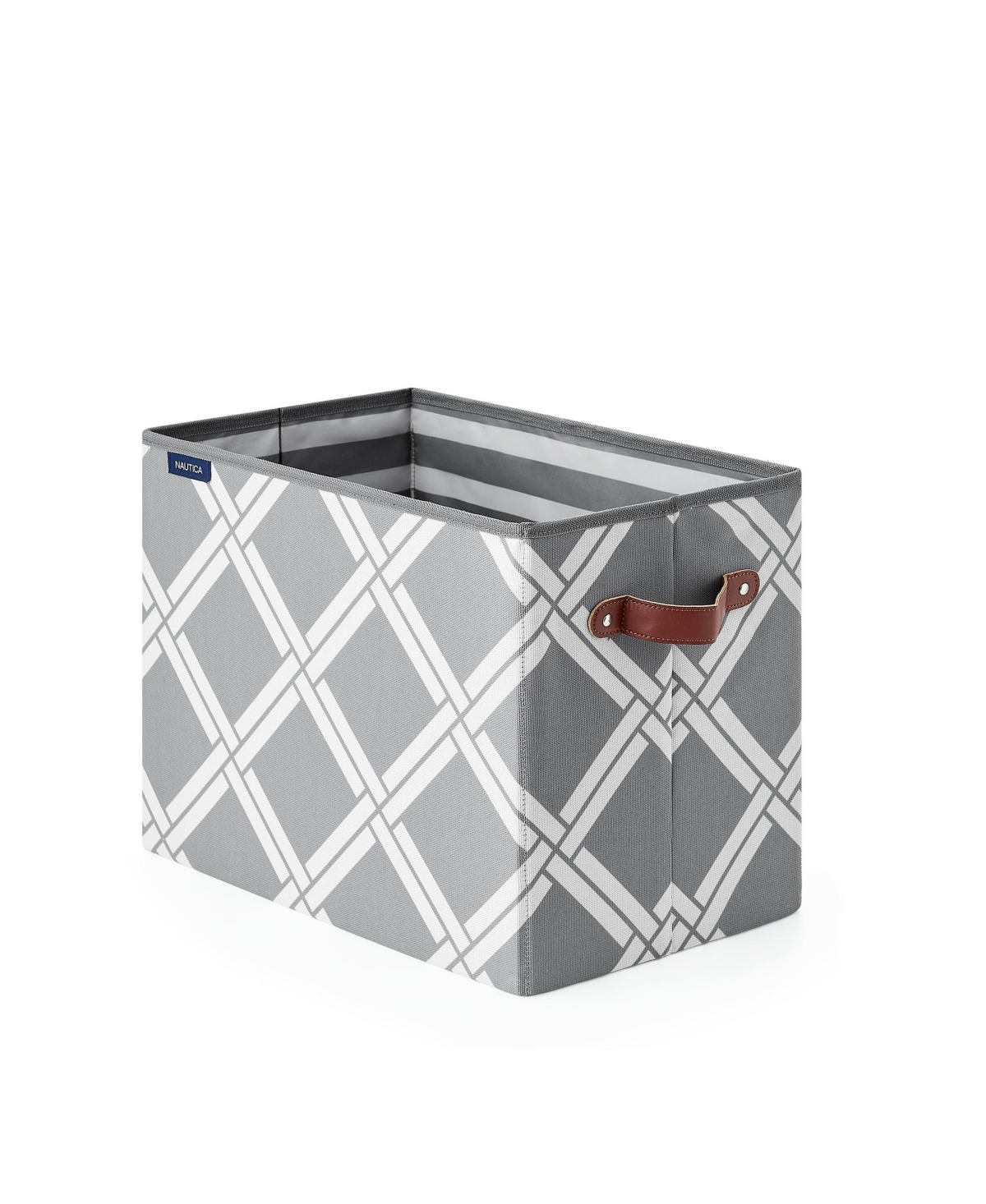 Shop Nautica Folded Rectangle Bin Box Weave In Gray Box Weave