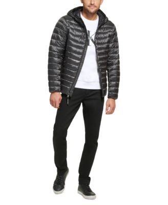 Men's Hooded & Quilted Packable Jacket