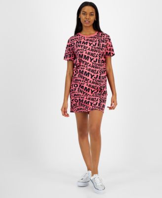 Tommy Jeans - Women's Cotton Logo-Print T-Shirt Dress