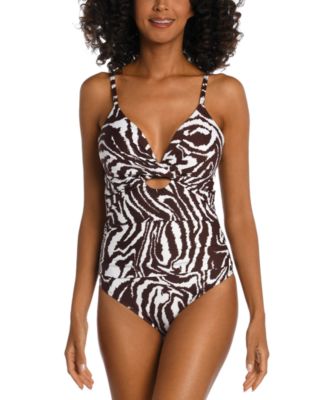 twist front keyhole tankini