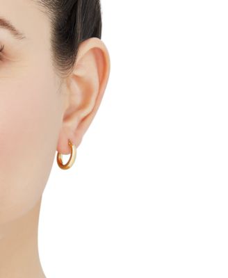 Polished Tube Hoop Earrings, 15mm, Created for Macy's