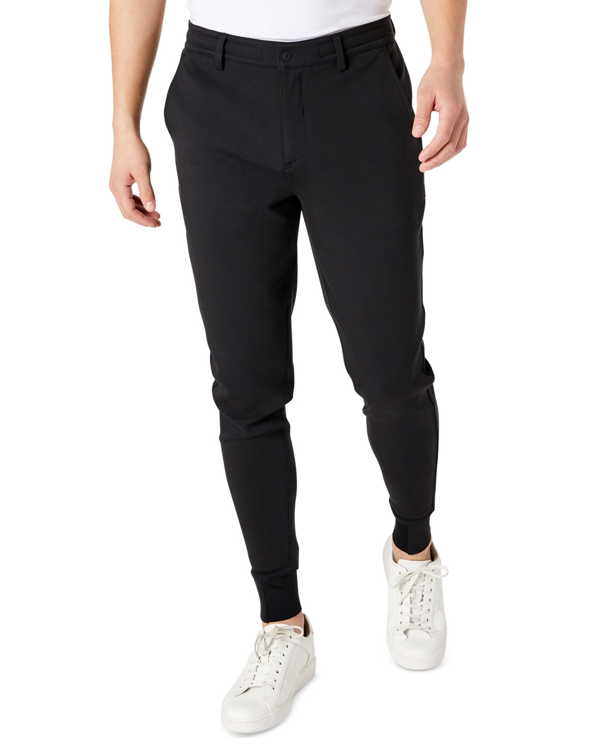 Kenneth Cole Men's Heathered Solid Joggers In Black