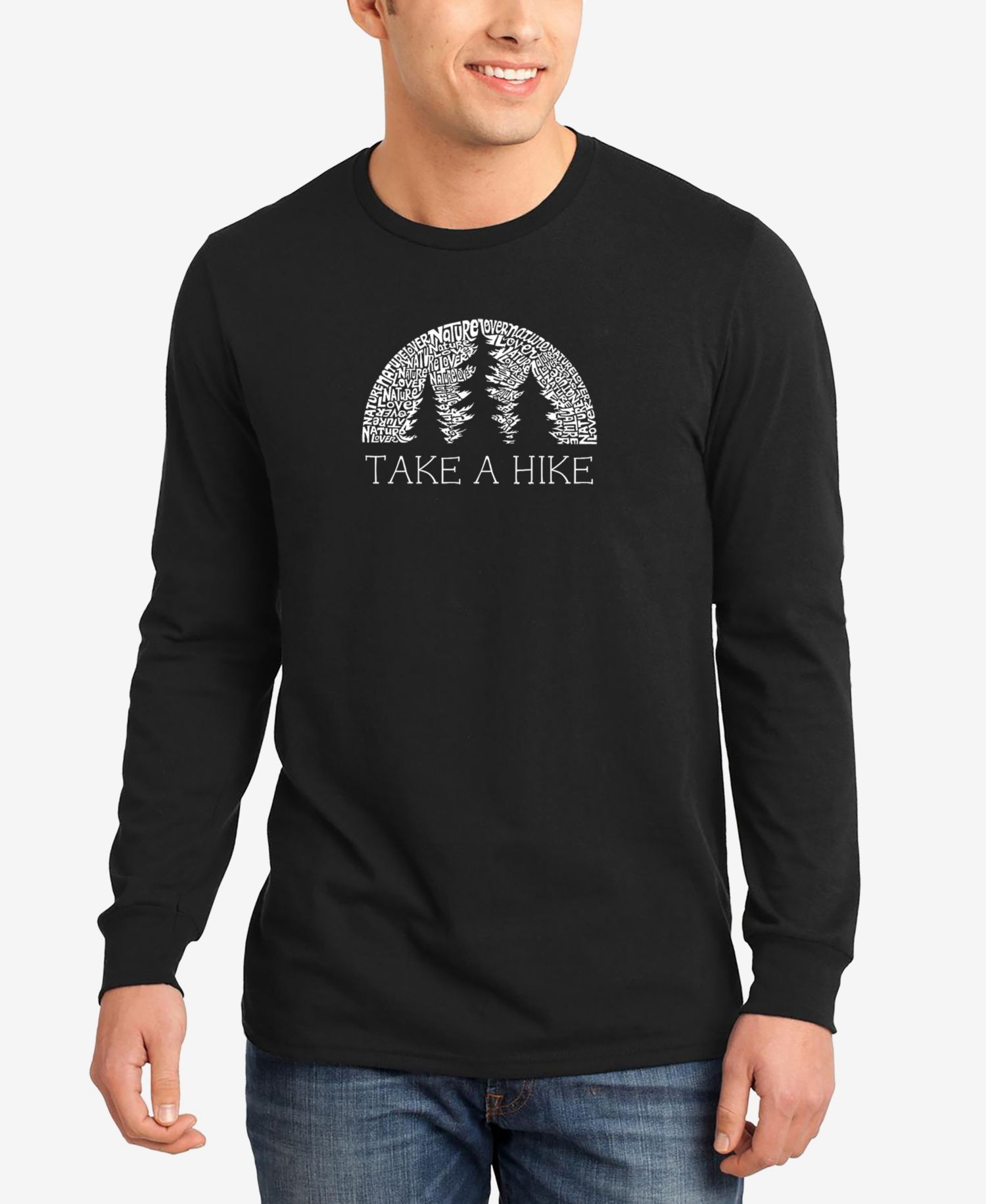 Men's Nature Lover Word Art Long Sleeves T-shirt