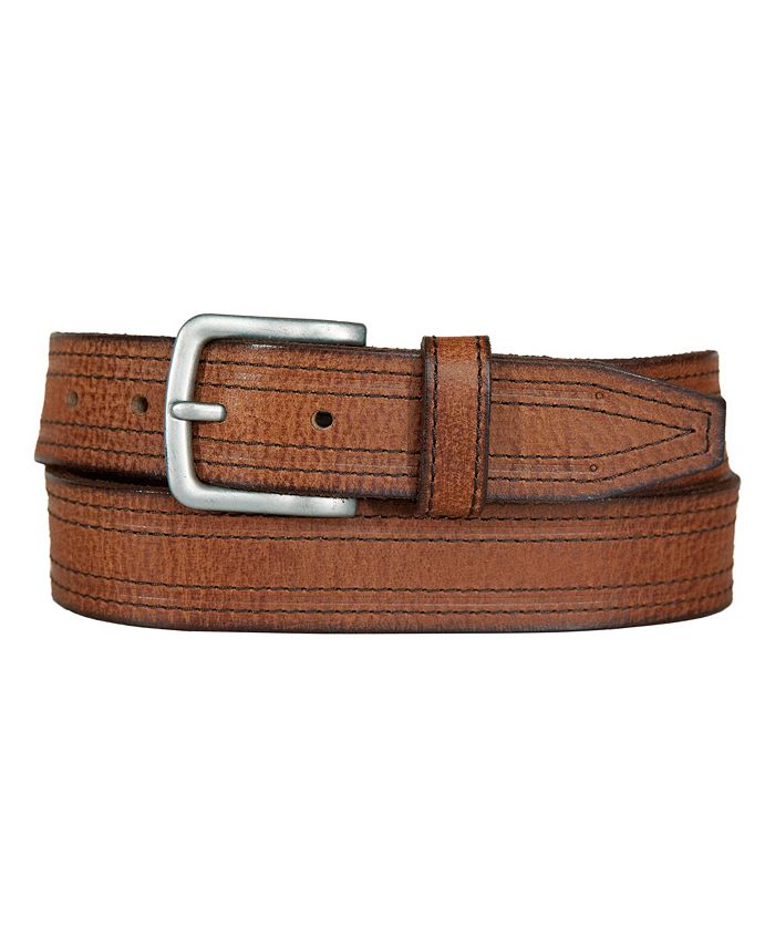 Lucky Brand Men's Antique-Like Leather Belt with Darker Stitching ...