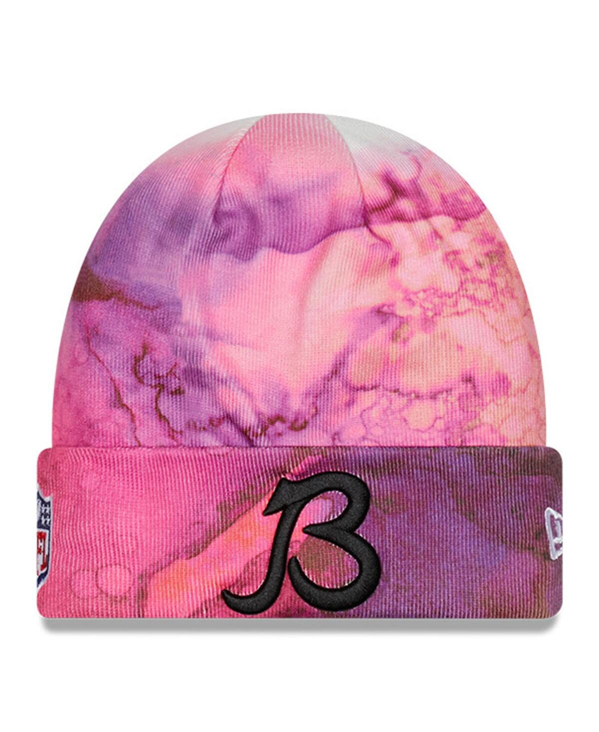 Shop New Era Men's  Pink Chicago Bears 2022 Nfl Crucial Catch Knit Hat