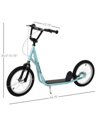 Kids Scooter Height Adjustable Inflatable Tires Ride On Toy For 5+