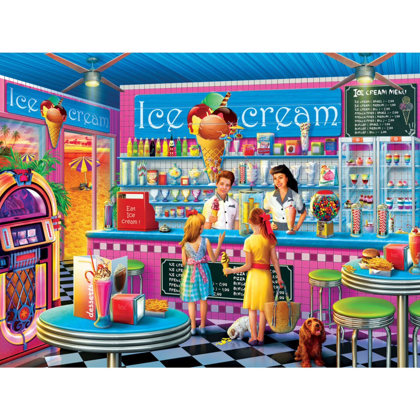 Детские игрушки MasterPieces Puzzles MasterPieces Shopkeepers - Anna's Ice Cream Parlor 750 Piece Puzzle, цвет: Разноцветный — фото 3