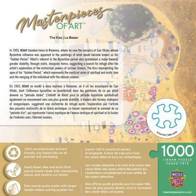 MasterPieces  of Art - The Kiss 1000 Piece Jigsaw Puzzle