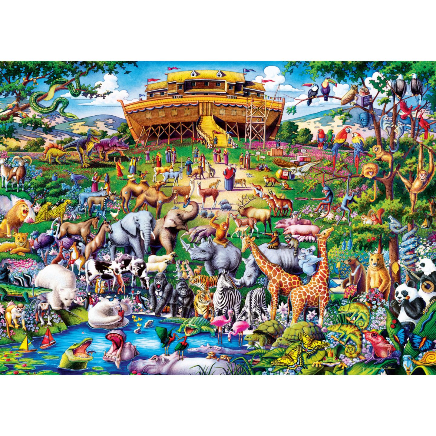 Детский пазл MasterPieces Puzzles Noah's Ark 1000-Piece Puzzle, Ages 14+, цвет: Разноцветный — фото 2
