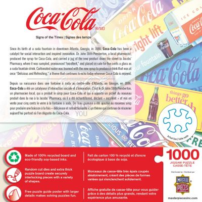 MasterPieces Coca-Cola - Signs of the Times 1000 Piece Jigsaw Puzzle