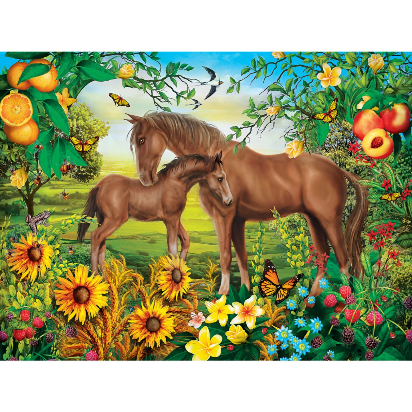 Детские игрушки Masterpieces Green Acres - Neighs & Nuzzles 300 Piece EZ Grip Puzzle, цвет: Разноцветный — фото 3