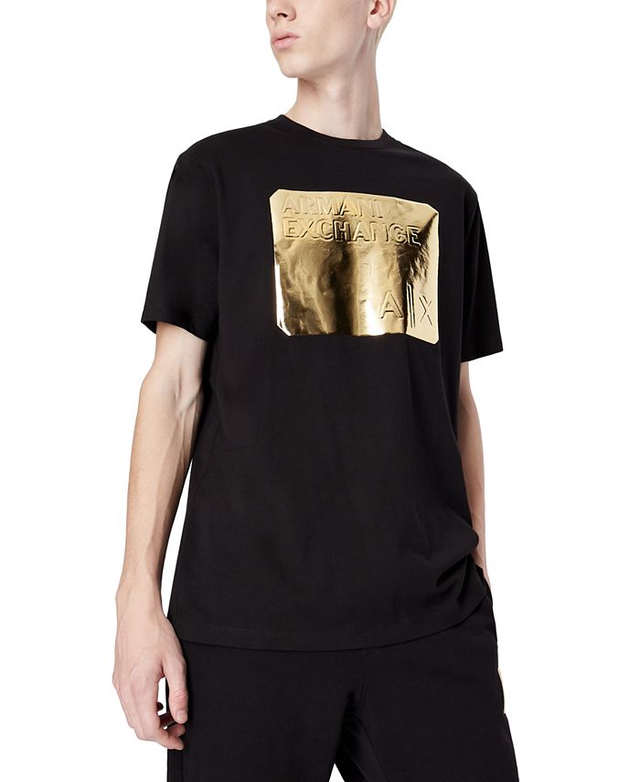 A|X Armani Exchange Men's Metallic Embossed Logo Graphic T-Shirt & Reviews  - T-Shirts - Men - Macy's