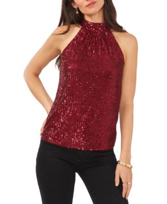 Vince Camuto Women's Mock Neck Sleeveless Top - Macy's