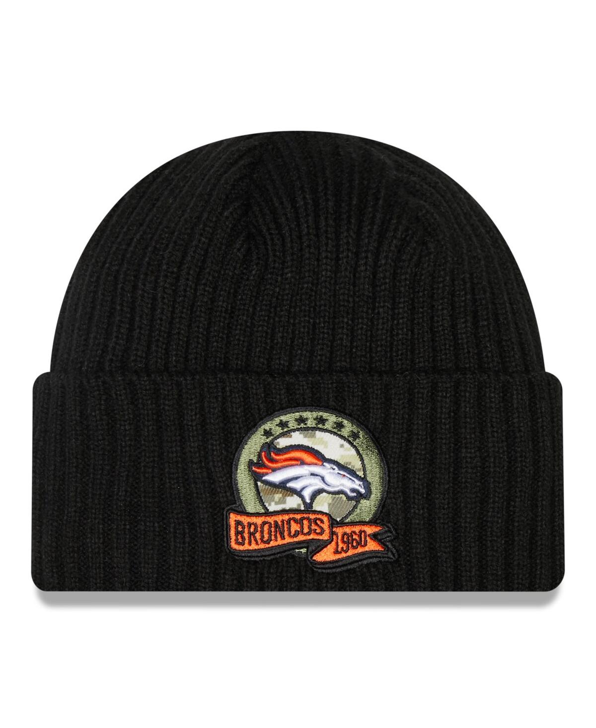 Shop New Era Big Boys  Black Denver Broncos 2022 Salute To Service Knit Hat