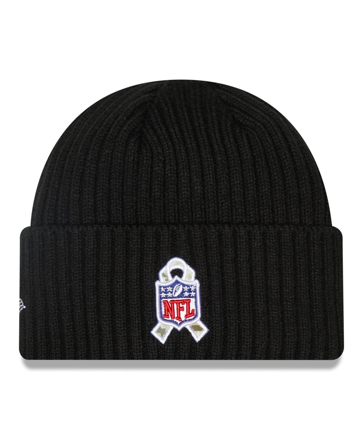 Shop New Era Big Boys  Black New England Patriots 2022 Salute To Service Knit Hat
