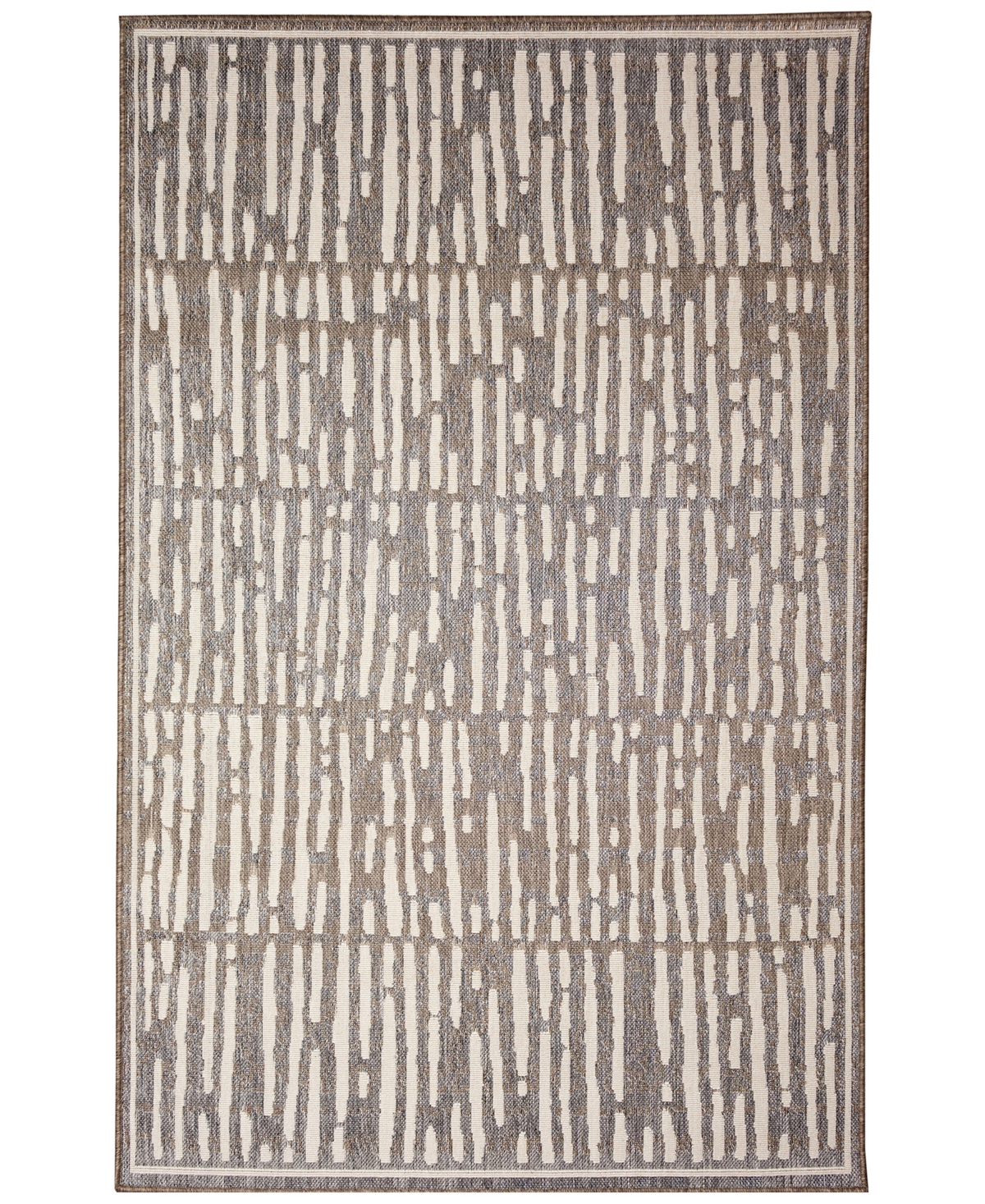 Liora Manne' Cove Bamboo 7'10in x 9'10in Outdoor Area Rug - Gray