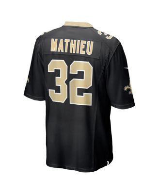 Men's Tyrann Mathieu Black New Orleans Saints Game Jersey
