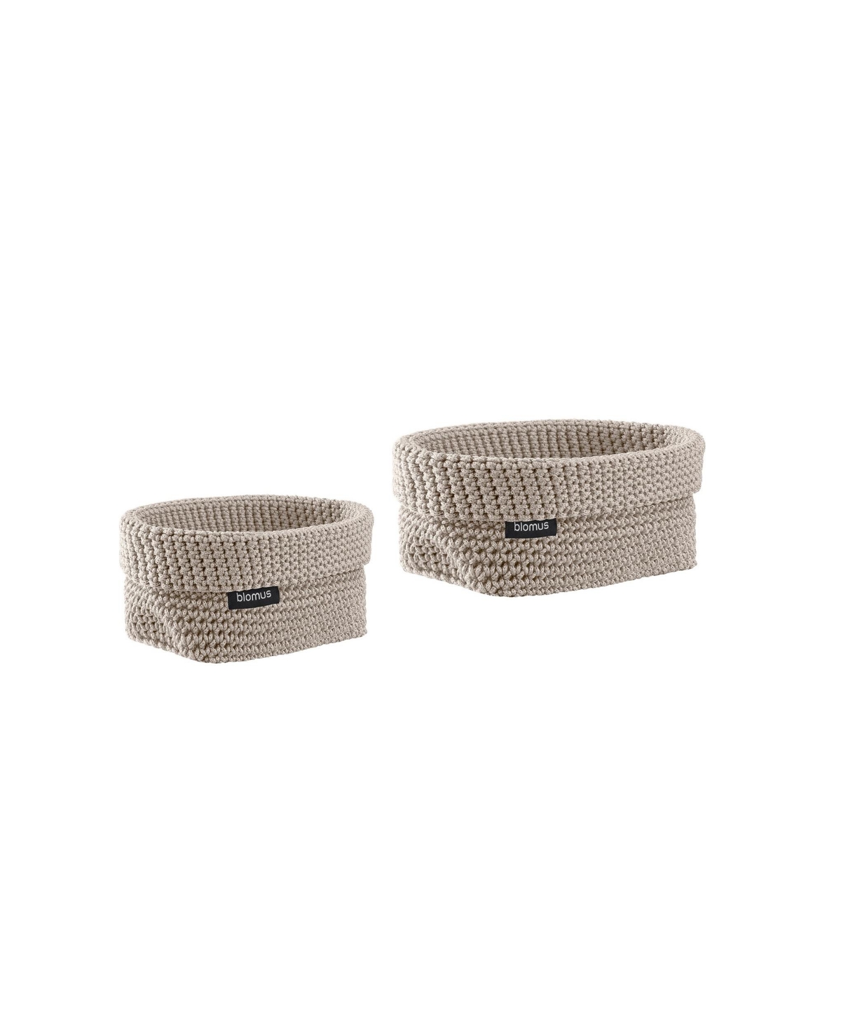 blomus Tela Crochet Storage Basket 2 Piece Set