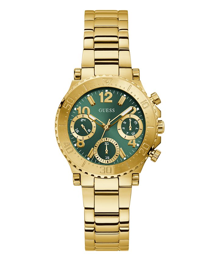 GUESS Women s Gold Tone Stainless Steel Multi Function Bracelet