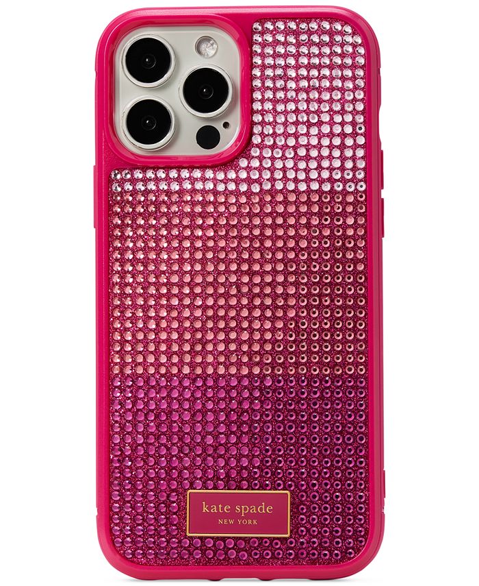 kate spade new york Bonbon Rhinestone Embossed Rock Candy Sticker Logo  iPhone 13 Pro Max Phone Case & Reviews - Handbags & Accessories - Macy's