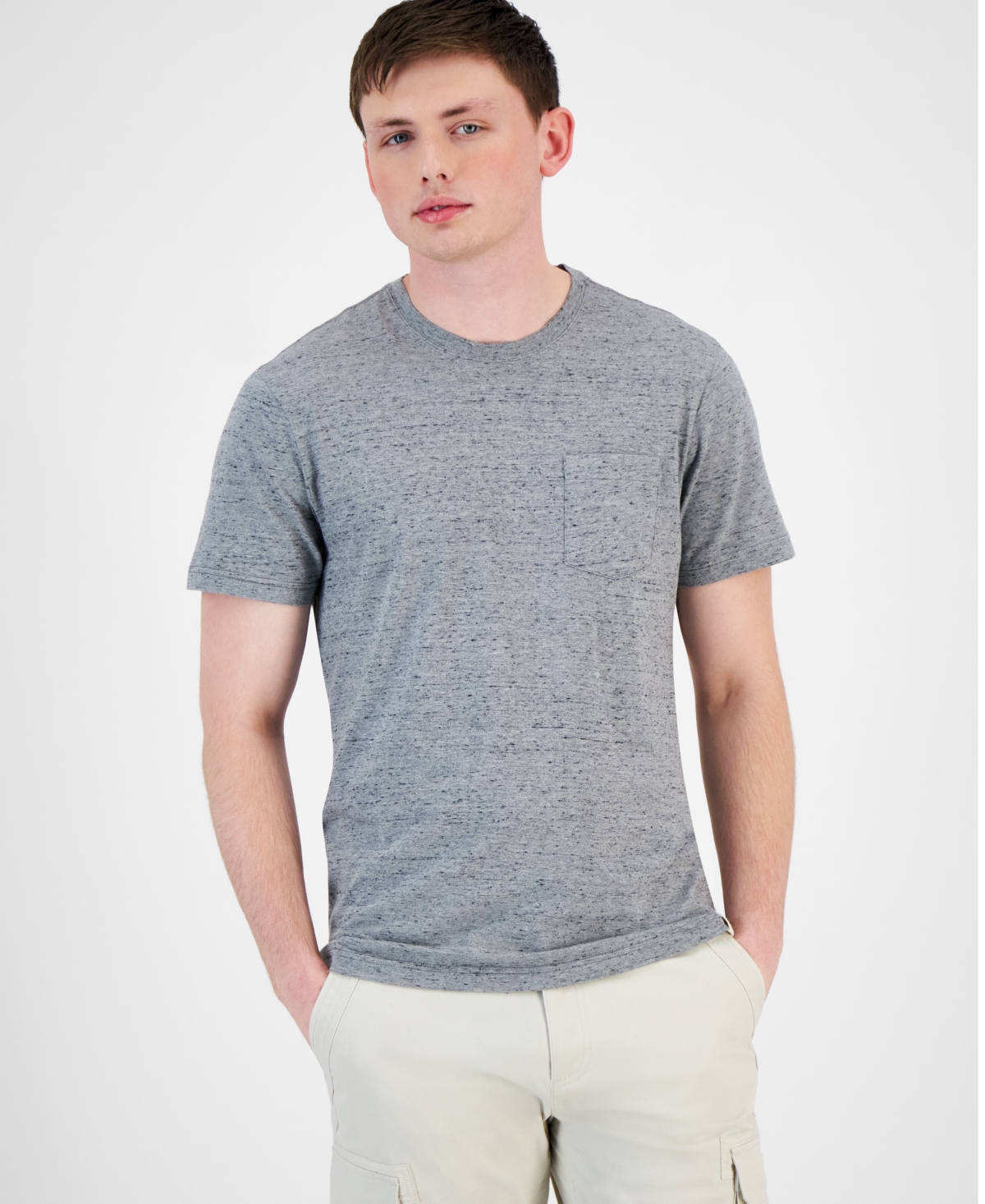 Men's Regular-fit Jersey Slub T-shirt, Created For Macy's In Marble Grey