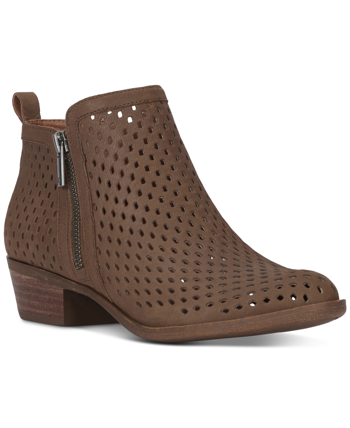 Lucky Brand Women's Perforated Basel Booties In Brindle