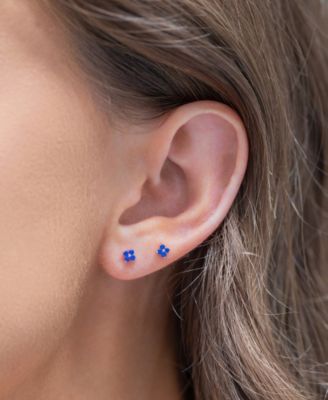 Women's Teeny Tiny Sapphire Cluster Studs