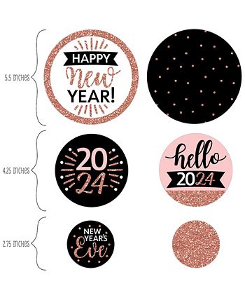 Big Dot Of Happiness Rose Gold Happy New Year - 2024 New Year's Eve Party  Giant Circle Confetti - Party Decorations - Large Confetti 27 Count : Target